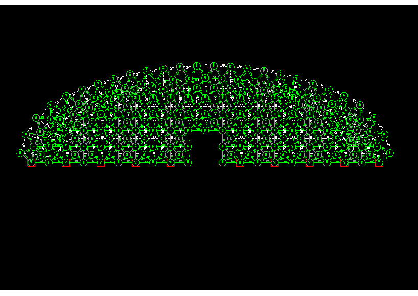 平谷锡林浩特91跨，1000米长干煤棚网架设计